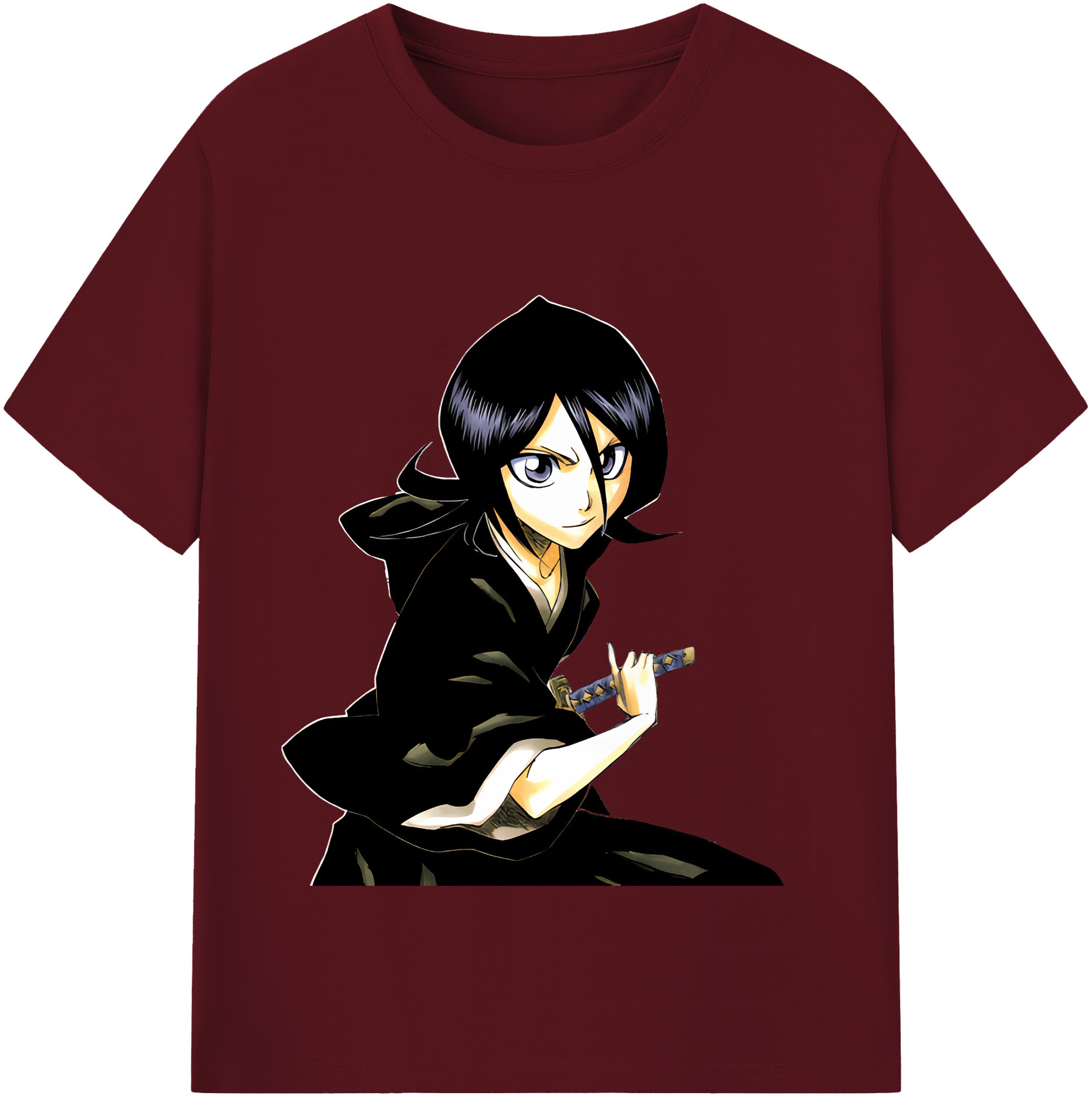 （画像用） ブリーチ 朽木ルキア BLEACH Kuchiki Rukia 綿100％半袖Tシャツ（フロントプリント）